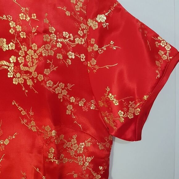 Traditional Chinese Red/Gold Women's Button-up Blouse  Small/Medium Authentic - Picture 11 of 16